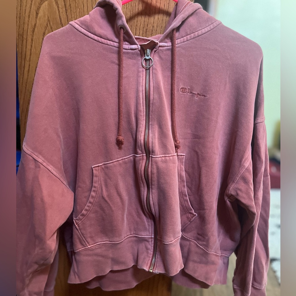 Cropped Champion Hoodie Zip-Up